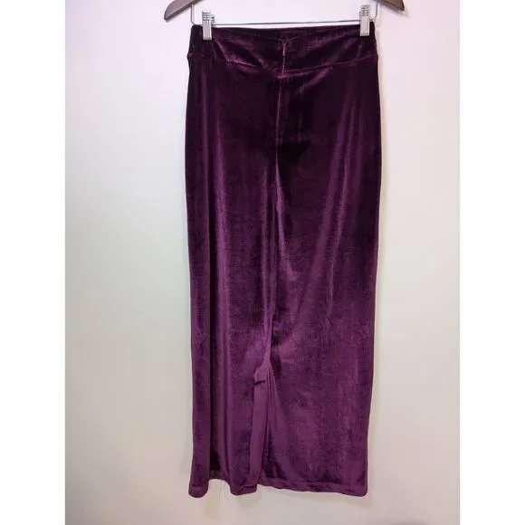 Maya Moda Velvet Maxi Skirt Size Small Purple Rhinestone Waist Formal Whimsigoth - Picture 5 of 8